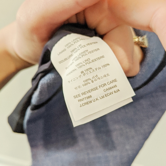 J. Crew going places 70s Lenin blue dress size 4 - Picture 3 of 5